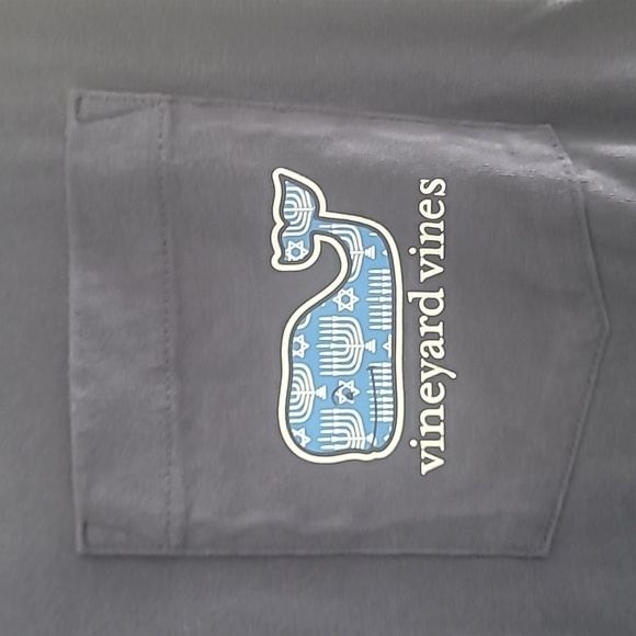 Vineyard Vines blue Happy Hanukkah long sleeve tee size XS - Picture 2 of 5